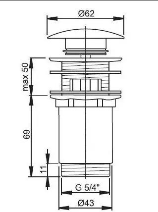 Клик сифон за мивка А392B (1)