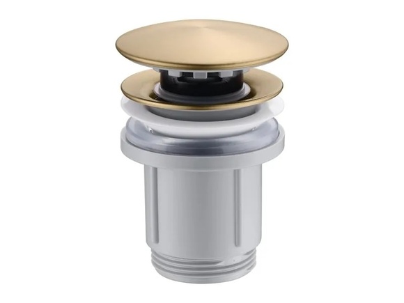 Елегантен клик-клак сифон за мивка Brushed Gold