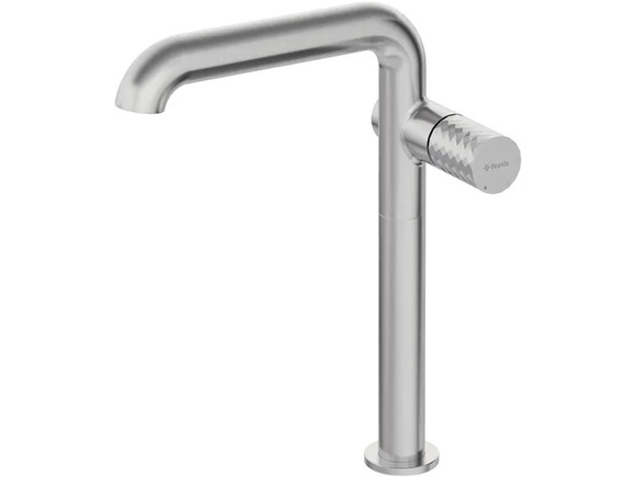 Стоящ смесител за мивка Silia Hexa Brushed Steel