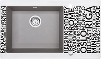 Стилна кухненска мивка Capella Graphics 4 Metallic Grey