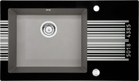 Стилна мивка за кухня Capella Graphics 3 Metallic Grey