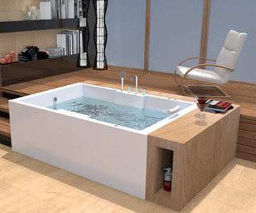 Вана с хидромасажна система AMPLIO HYDRO+AIR Electronic LUX