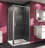 Квадратна душ кабина Huppe X1 80x80см - отваряща се врата