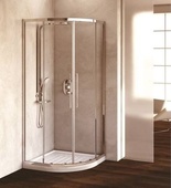 Овална душ кабина Kubo 90x90см - сатен