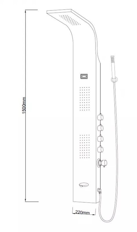 Хидромасажен панел за баня ICSH 3022W (1)